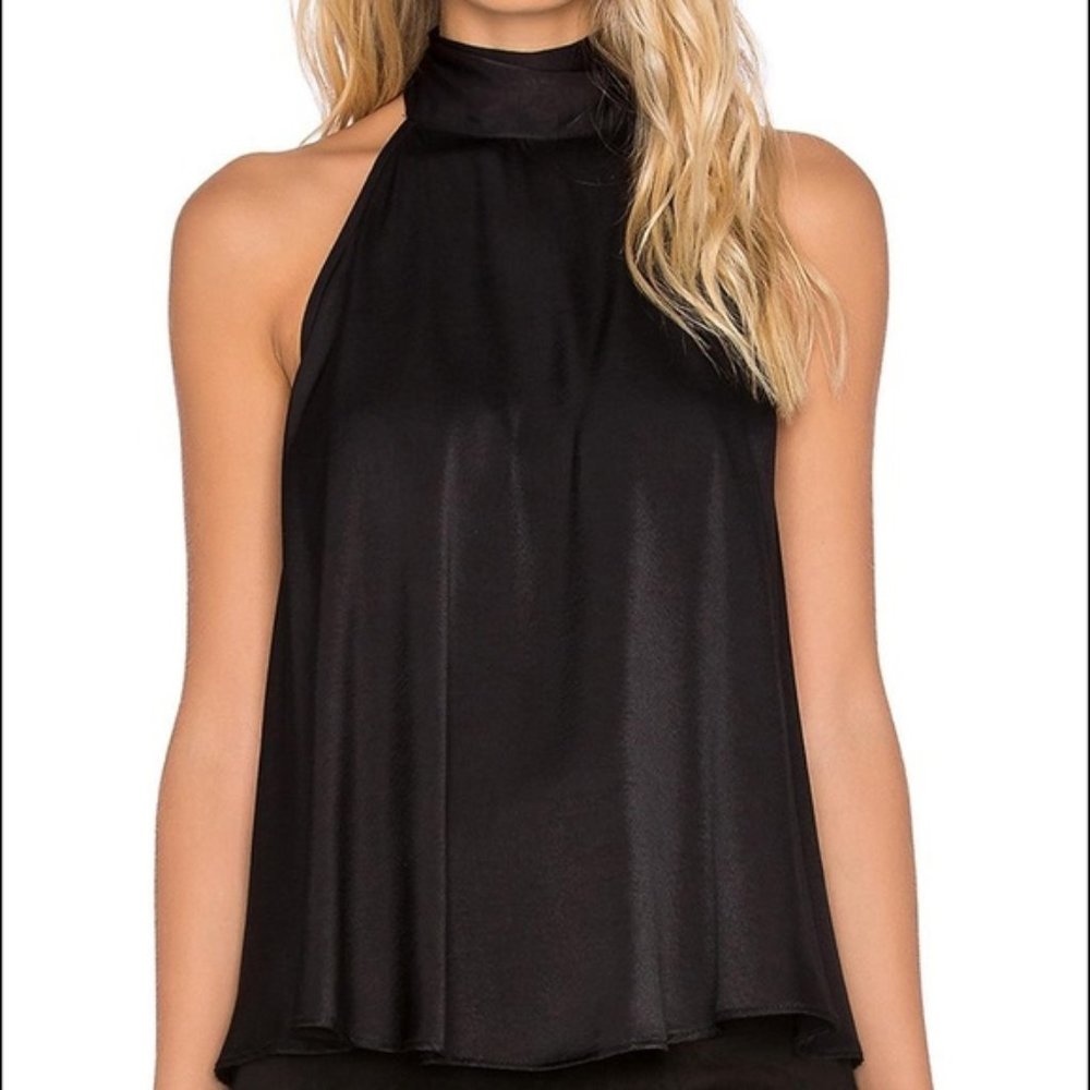 Planet Blue Silk Black "Dancing Days" Halter